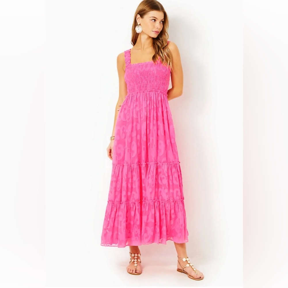 Lilly Pulitzer Hadly Smocked Maxi Dress